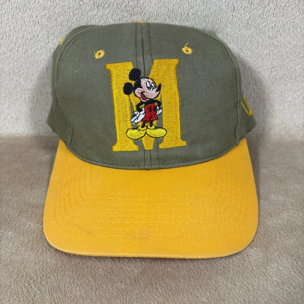 VTG 1990s Mickey Unlimited Disney Hat Green/Yellow‎